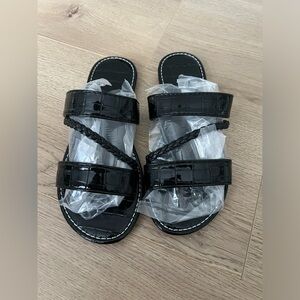 SHEIN Woman Slide Sandals BlackUS 6 (CN36)